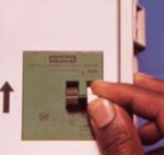 Switch off the mains switch on the distribution board or electricity dispenser.