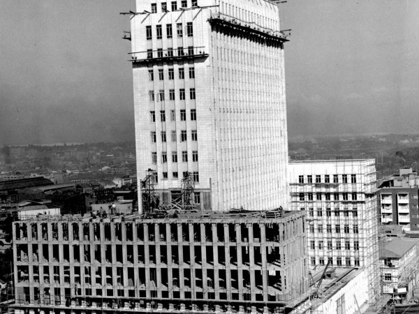 Side view of ESCOM Centre under construction