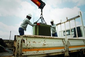 Image of Transformer being offloaded